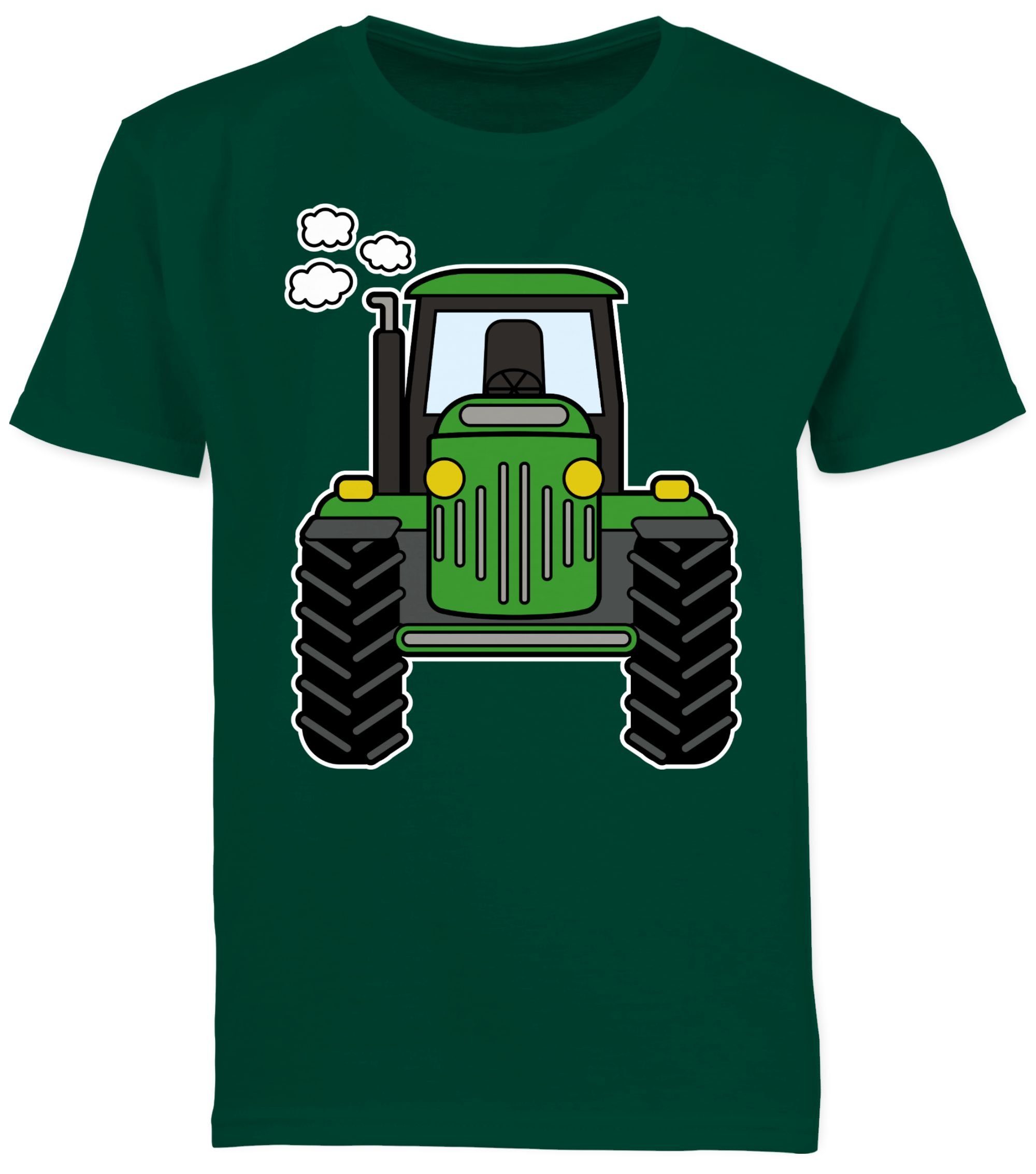 Shirtracer T-Shirt Traktor Front Traktor 1 Tannengrün
