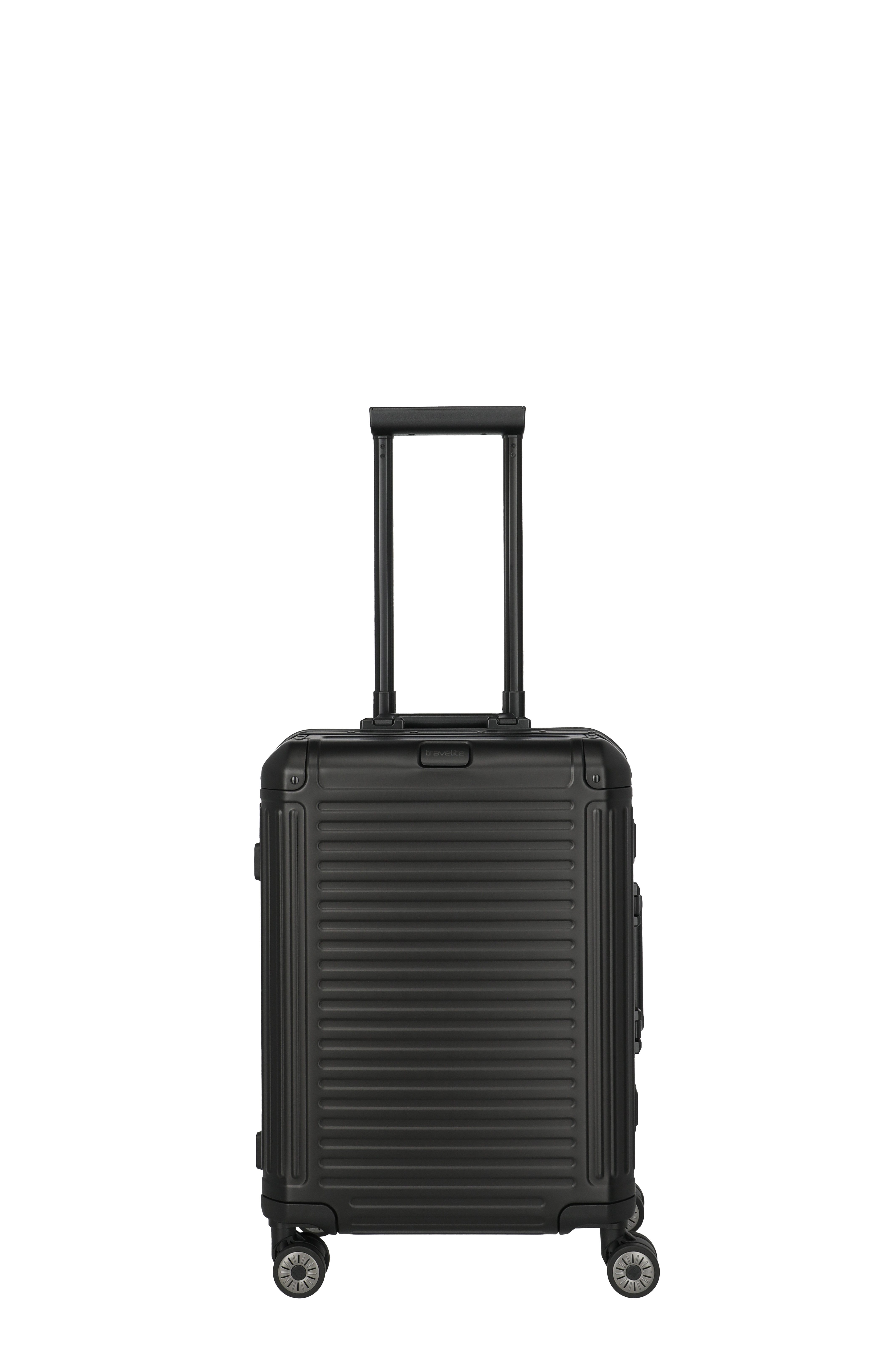 travelite Hartschalen-Trolley NEXT Trunk Reisekoffer Aluminium, 4 Rollen