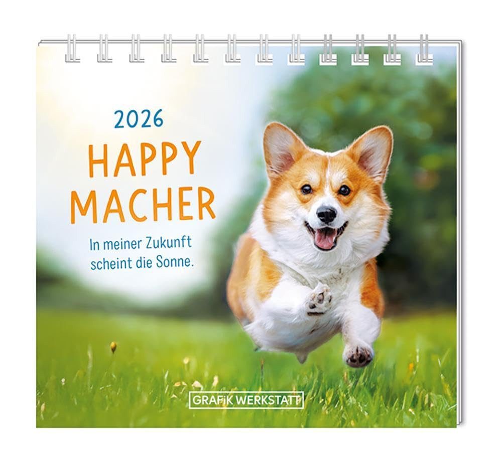 Grafik Werkstatt Настольный календарь Grafik-Werkstatt Mini-Kalender/Tischkalender 2026, Spiralbindung