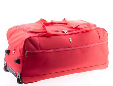 GLADIATOR Reisetasche mit Rollen - JUMBO - 80 cm - 104 Liter - Rollentasche, Trolleytasche, Gewicht: 2,8 kg, Trolley-Reisetasche Sporttasche - rot