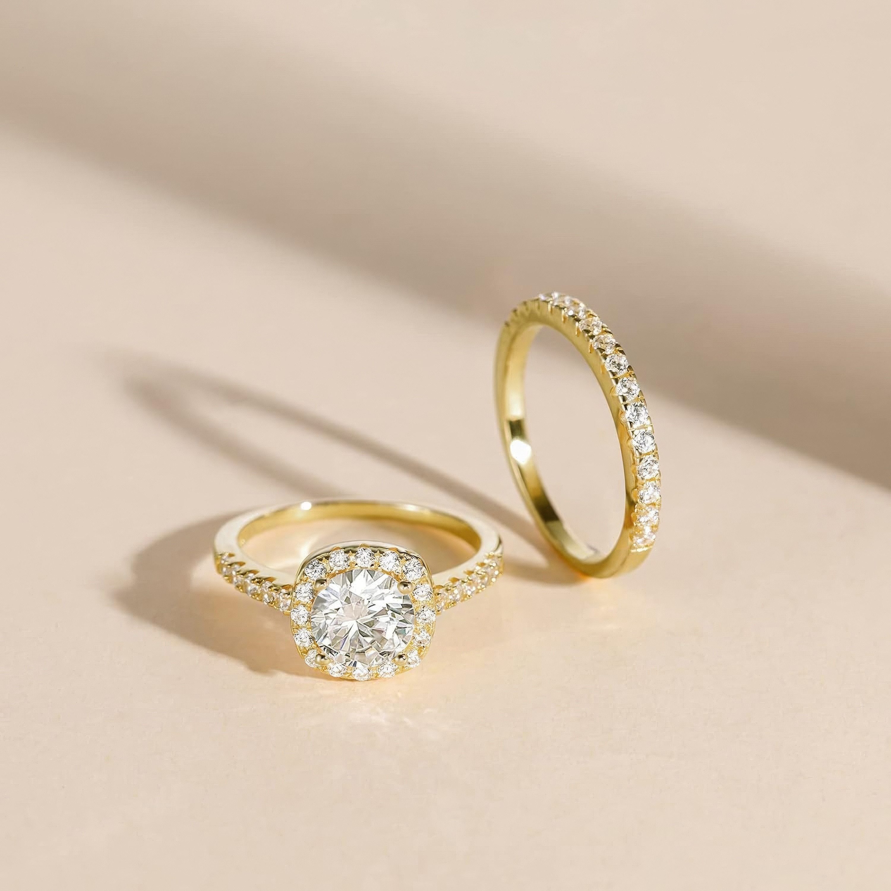 Jumpeak Diamantring damen ring,ring set gold,1.2ct e vs2 wedding ring,labordiamant, ring damen gold,Mit IGi-Zertifikat,valentinstag geschenk für sie