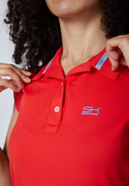 SPORTKIND Tenniskleid Golf Polo Kleid Mädchen & Damen rot