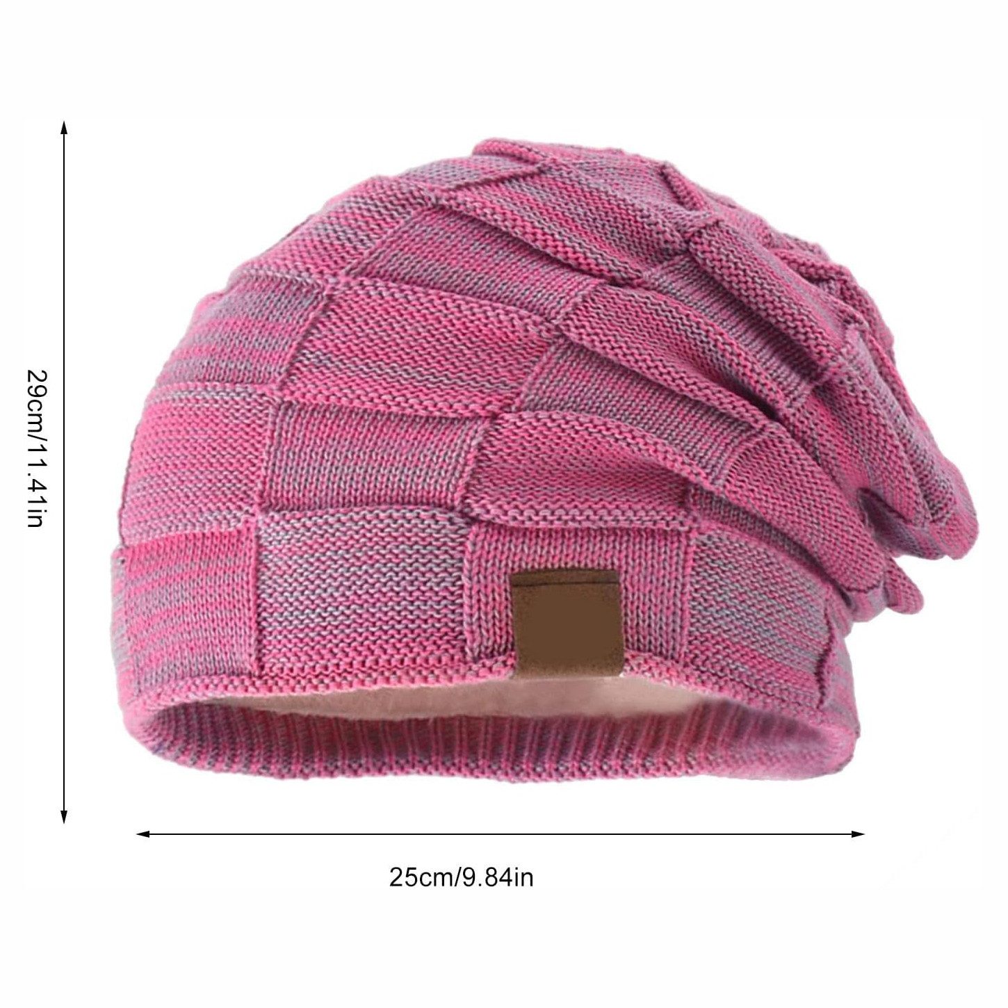 Coonoor Strickmütze 29*25 cm Herbst-Winter Strickmütze mit Fleece warme und günstig online kaufen