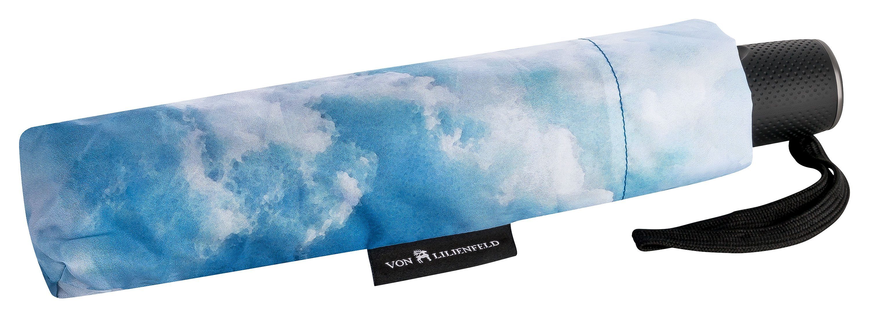 Hamburger Motivschirm Wolken Leicht Taschenregenschirm Lilienfeld Motiv Auf-und-Zu, leicht Himmel von