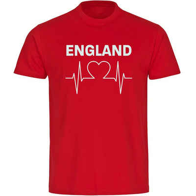 multifanshop T-Shirt Kinder England - Herzschlag - Boy Girl