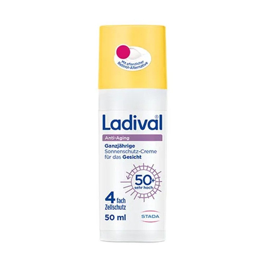 Ladival Sonnenschutzcreme Ladival Anti-Aging Sonnenschutz-Creme LSF 50+, Kombiniert Sonnenschutz mit pflegender Anti-Aging-Wirkung
