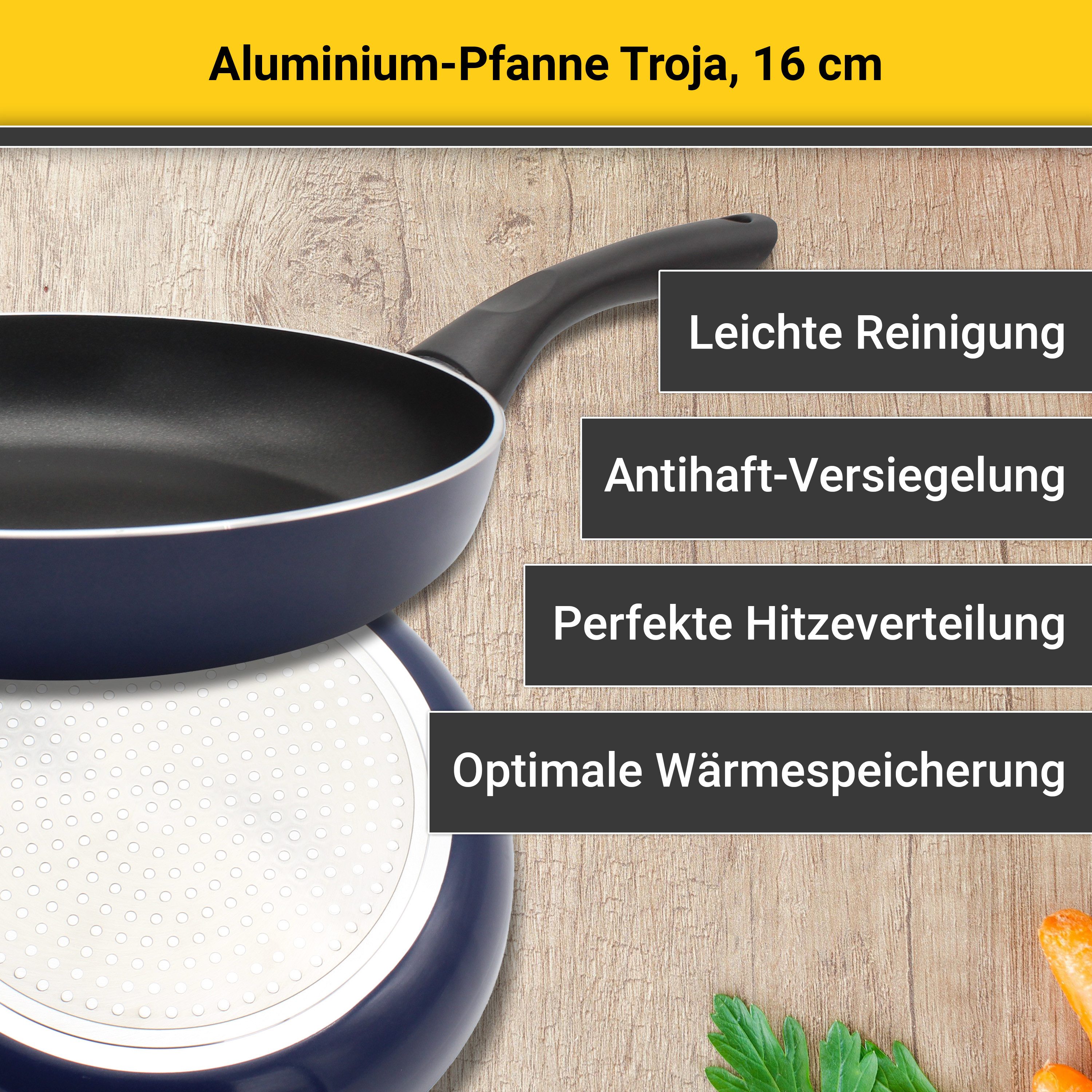 Krüger Bratpfanne Troja, Aluminium (1-tlg), für Induktions-Kochfelder geeignet