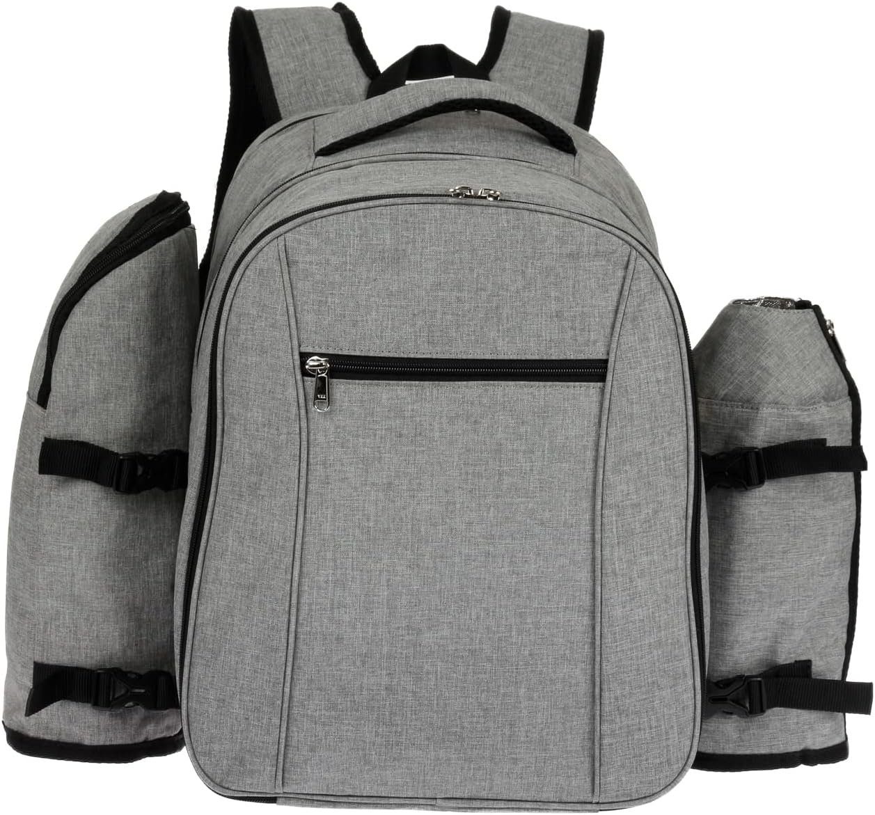 HEKERS Picknickrucksack Premium Picknickrucksack mit isoliertem Kühlfach und Flaschenhaltern