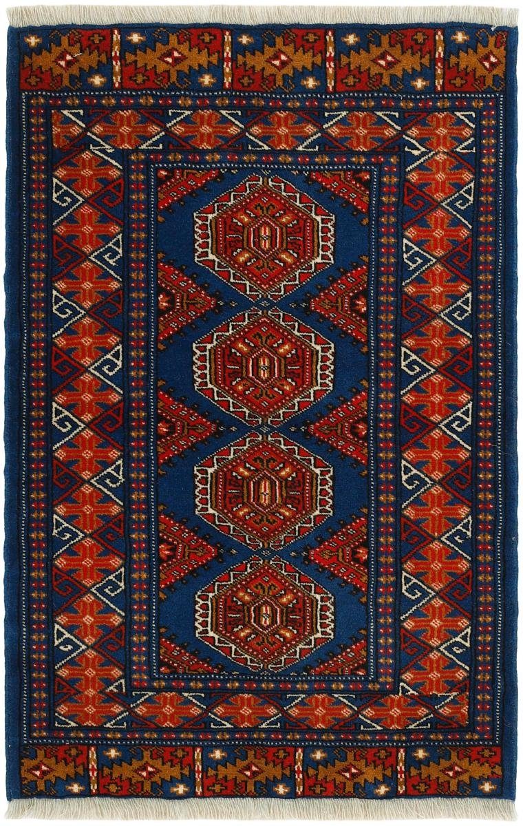 Orientteppich Turkaman 79x125 Handgeknüpfter Orientteppich / Perserteppich, Nain Trading, rechteckig, Höhe: 6 mm