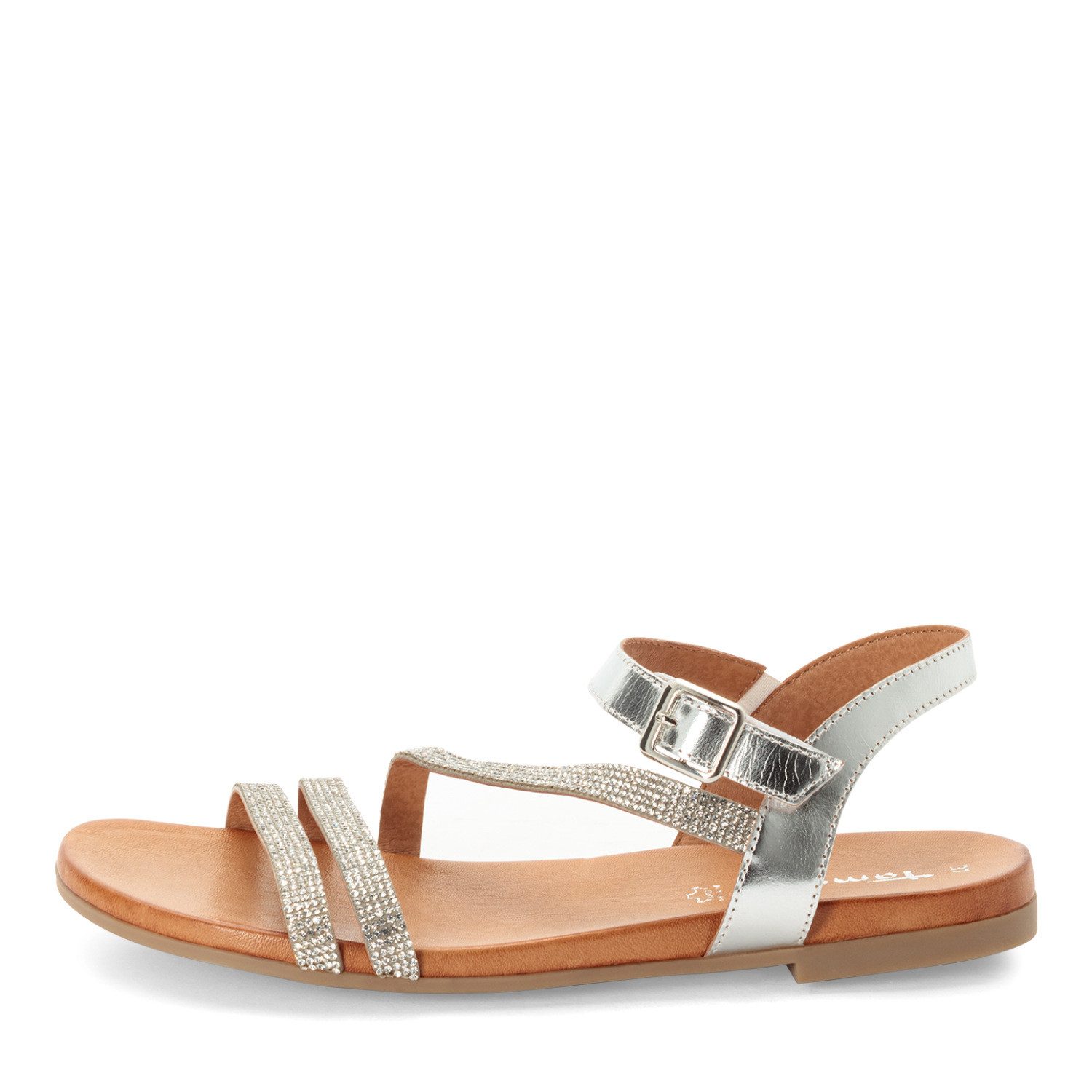 Tamaris Riemchensandale Sommerschuh, Sandalette mit Besatz aus Schmucksteinchen
