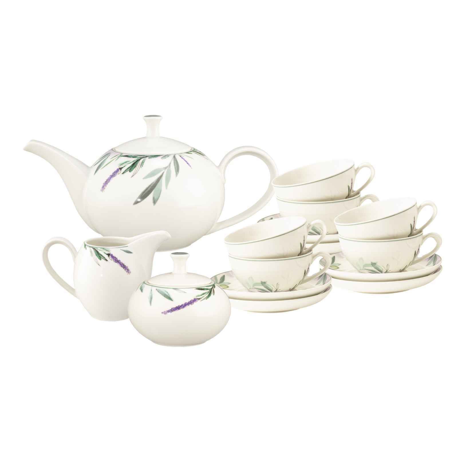 Seltmann Weiden Teeservice Savona Provence Teeservice 15er Set (15-tlg), 6 Personen, Porzellan