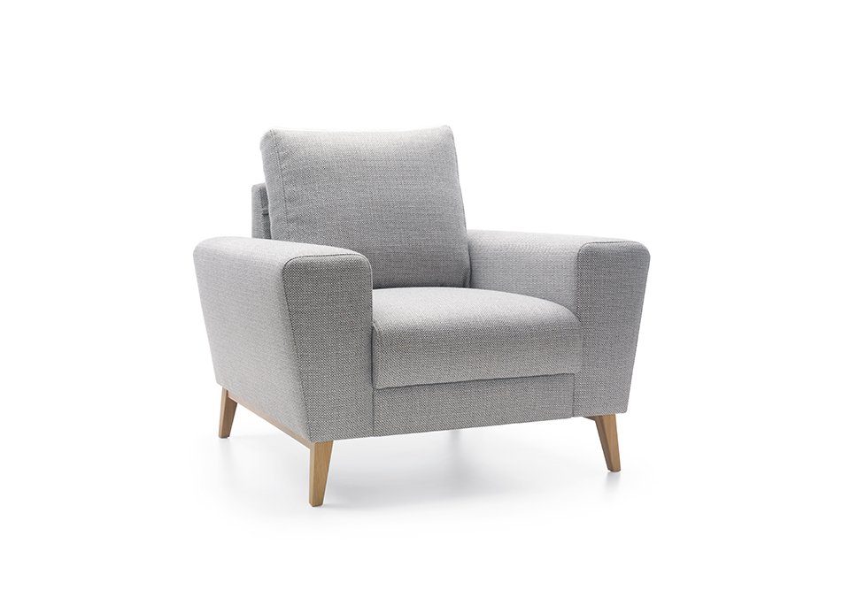 Sessel Sofagarnitur Sofa JVmoebel Made Luxus Möbel, Sofas in Sitz Polstergarnitur 3+1 Graue Europe