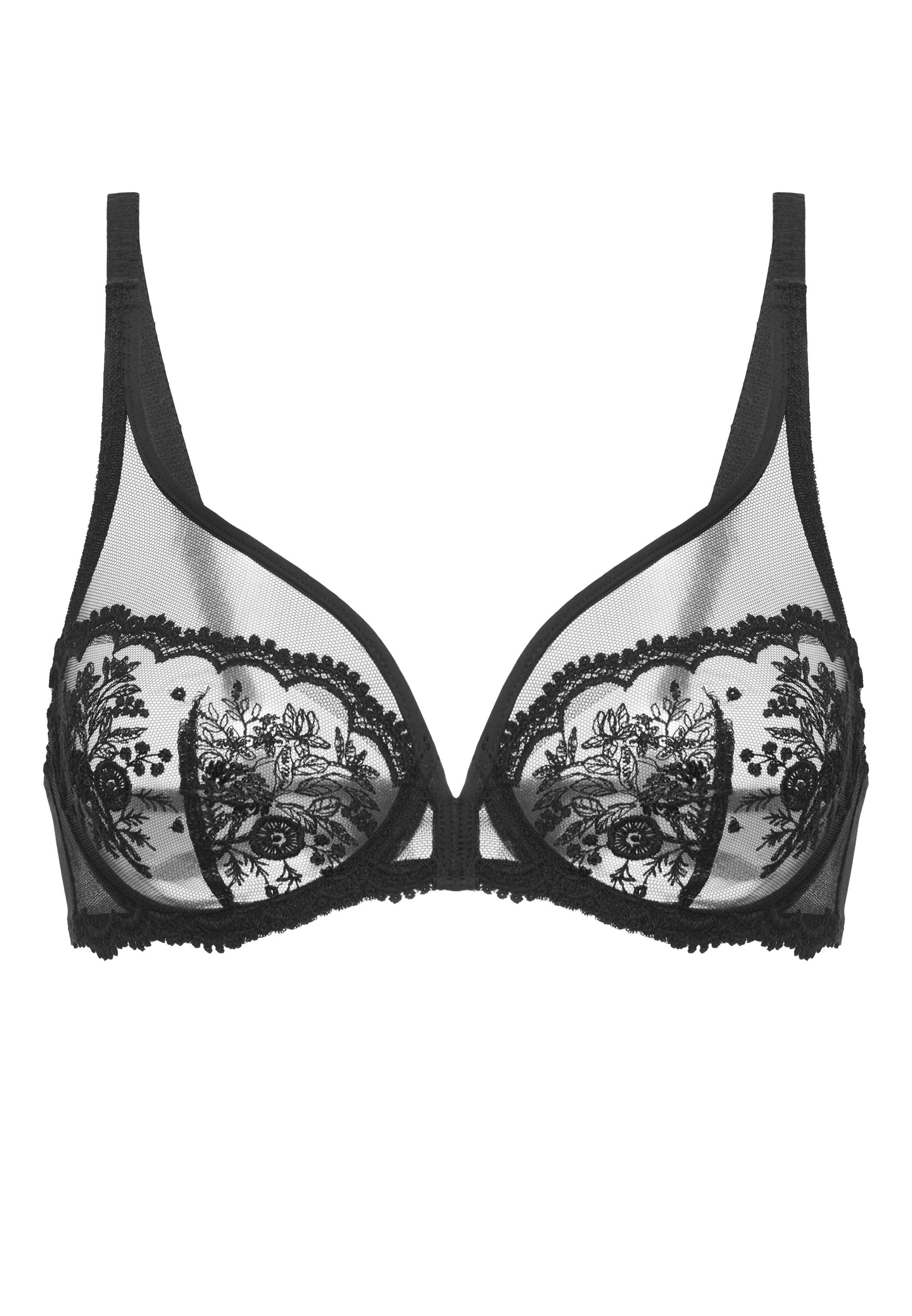 SIMONE PERELE Bügel-BH Intrigue (1-tlg) Bügel-BH - Leicht transparent - Florale Stickerei, Transparenter Tüll