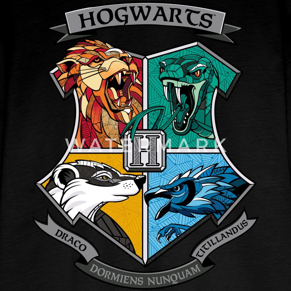 Spreadshirt T-Shirt Harry Potter Hogwarts Logo günstig online kaufen