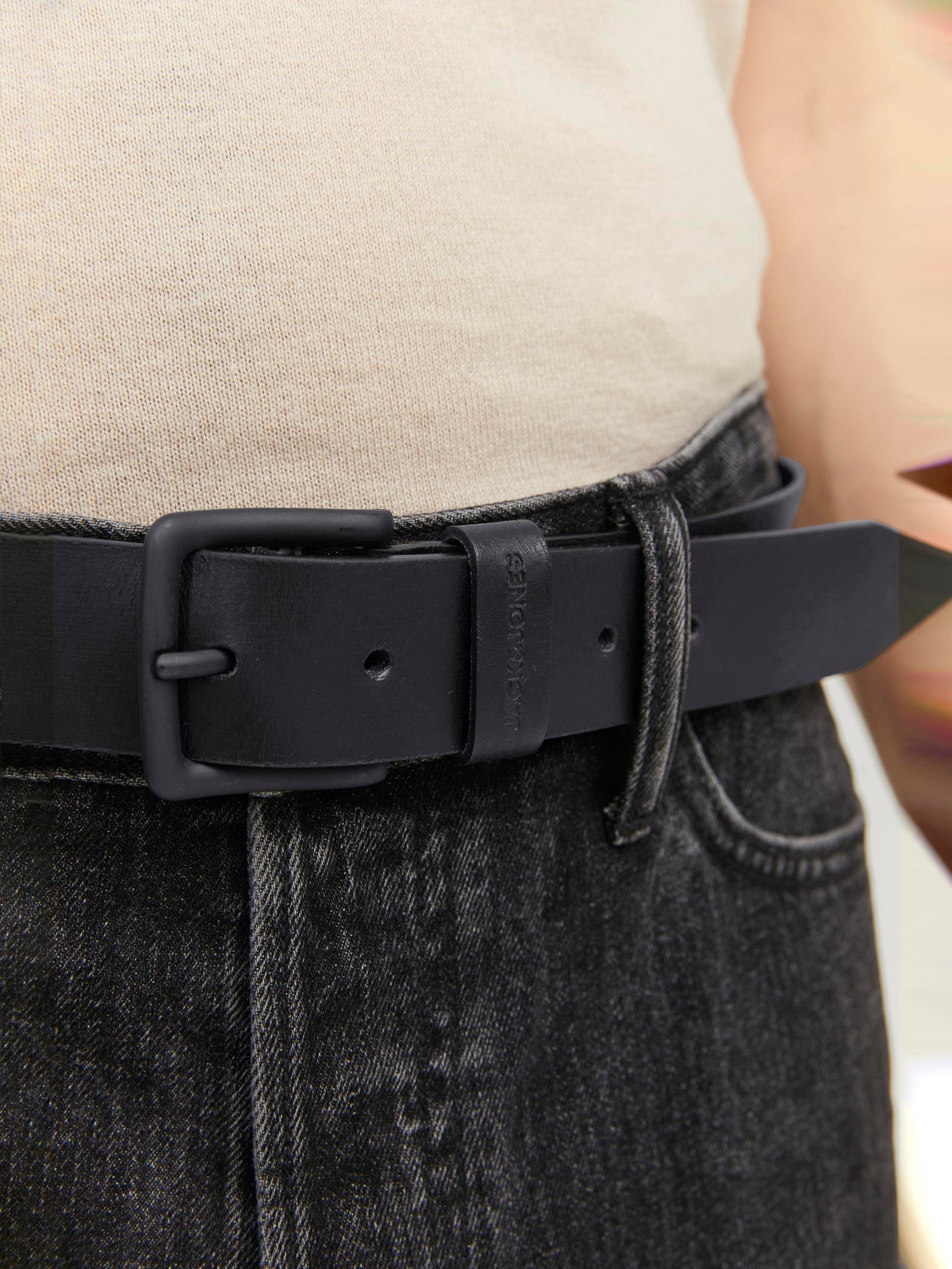 Jack & Jones Ledergürtel JACROMA NOOS BELT LEATHER Black