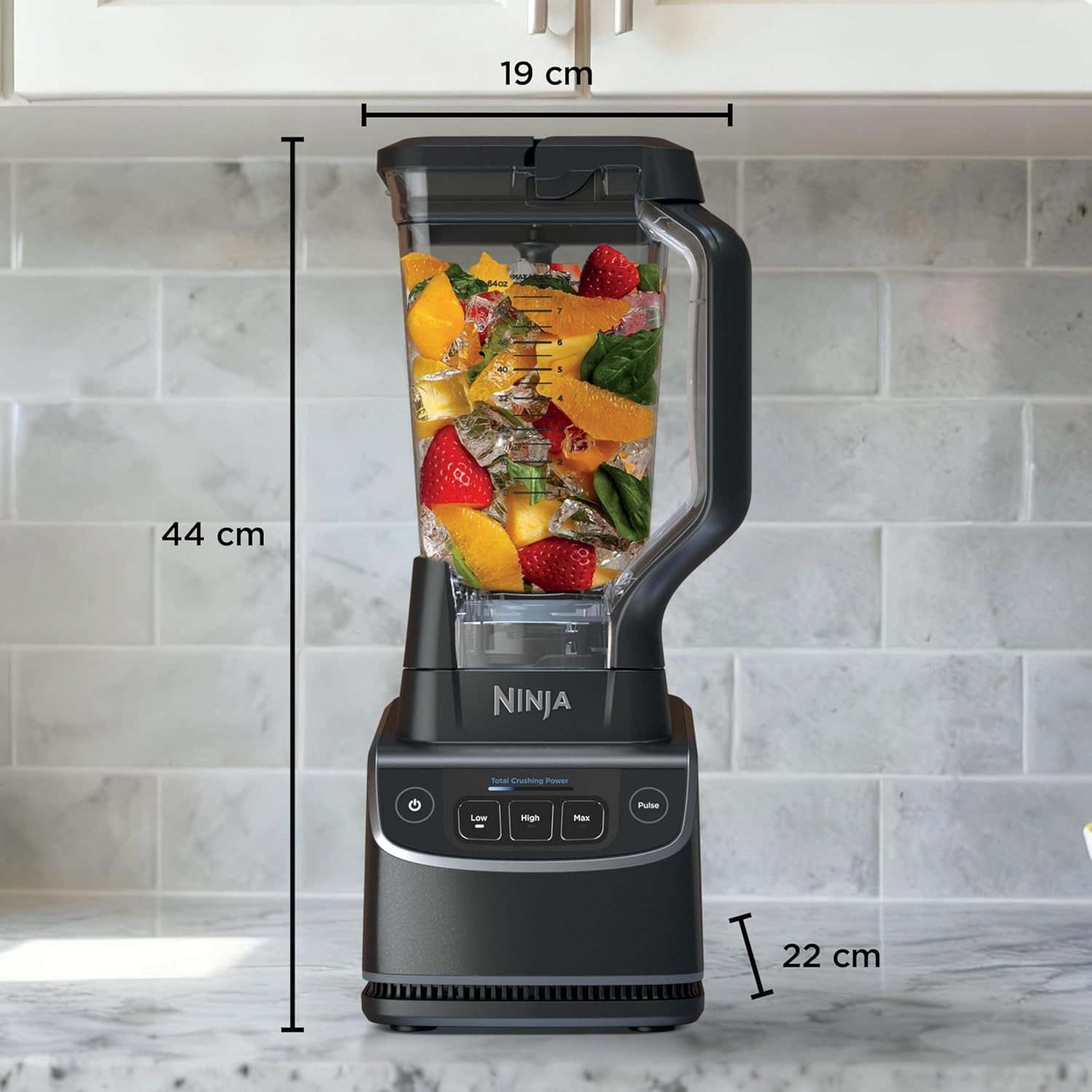 NINJA Standmixer UltraCrush, 3 Geschwindigkeitsstufen, Schwarz - BP201EU