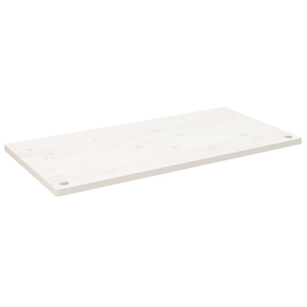 Massivholz 100x50x2,5 Weiß Schreibtisch Kiefer vidaXL Schreibtischplatte cm