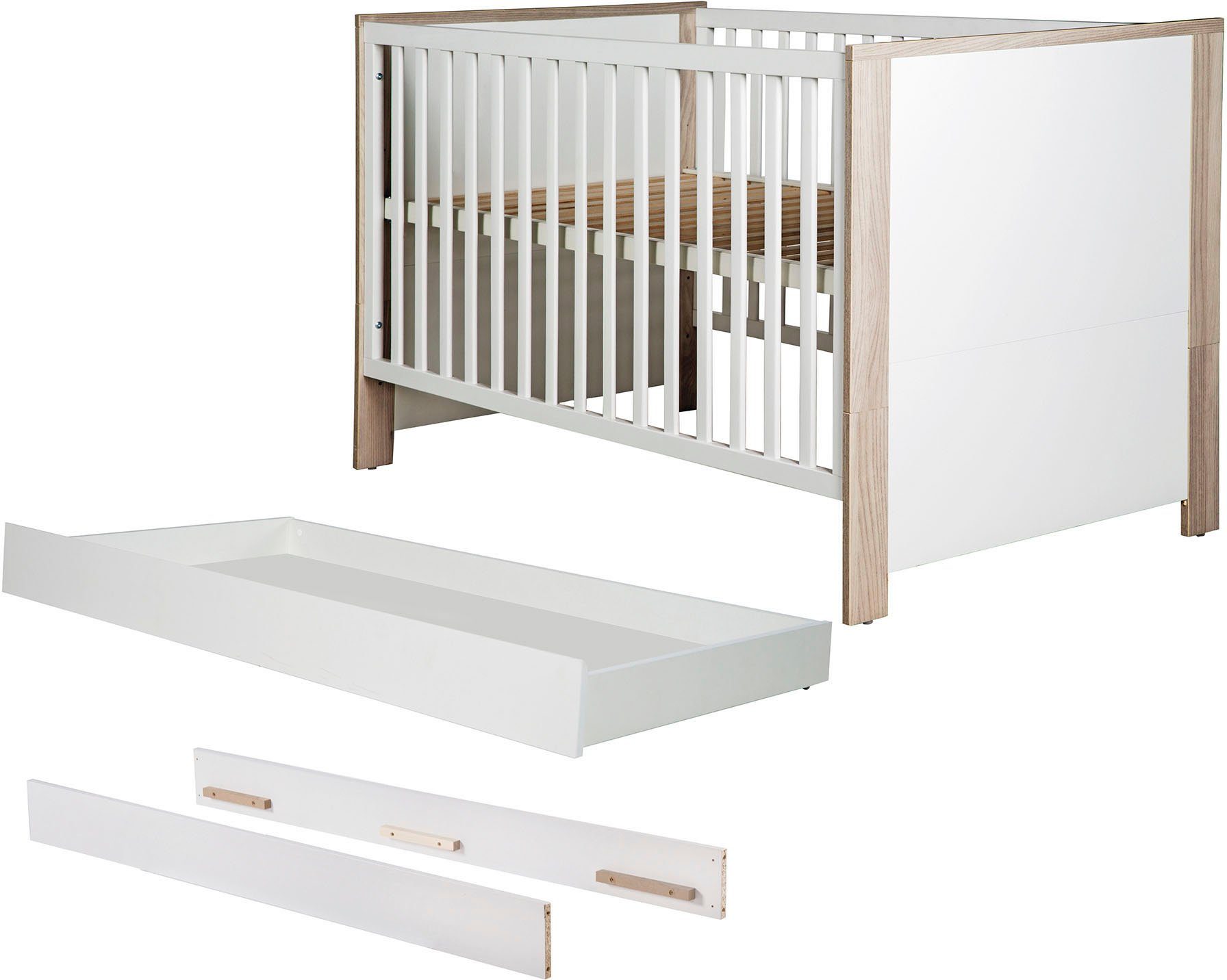 in Olaf, Umbauseiten und Europe Babybett Schublade; inkl. roba® Made