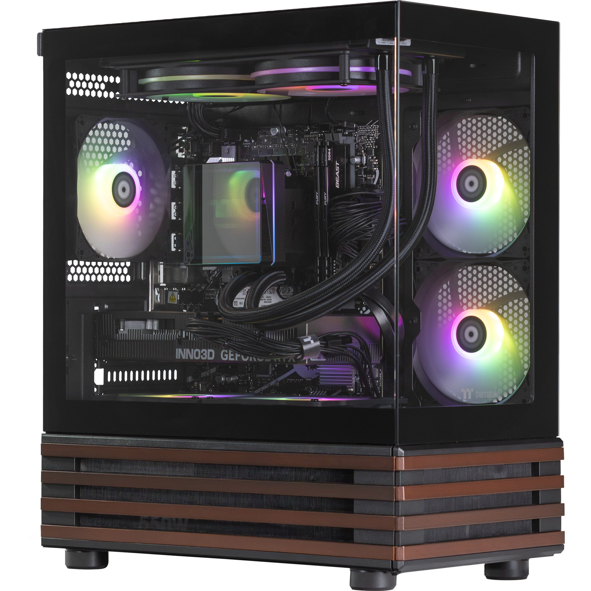 Thermaltake Thermaltake LCGS View 170WS, Gaming-PC, (Windows PC (Intel® H610M Core i5, NVIDIA GeForce RTX 5060, 16 GB RAM)