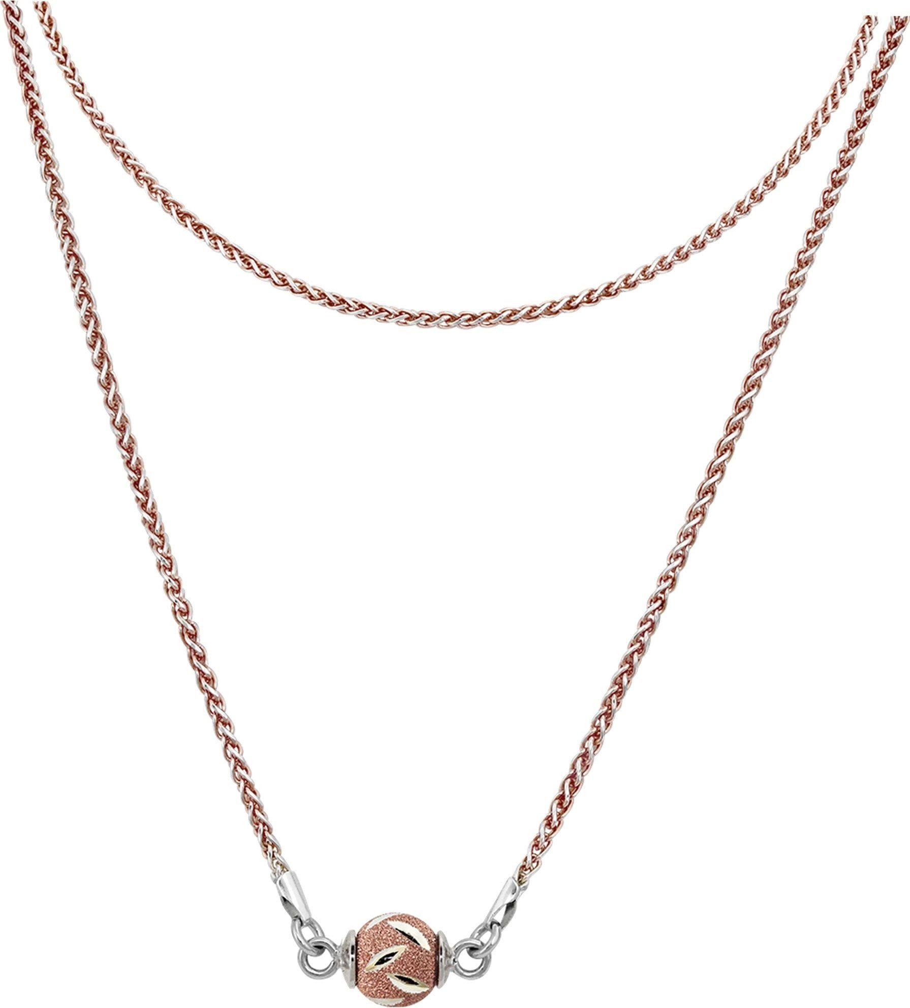 SilberDream Silberkette SilberDream Kugel Halskette silber rose, Halsketten (Kurgel) ca. 46cm, 925 Sterling Silber, vergoldet (Roségold