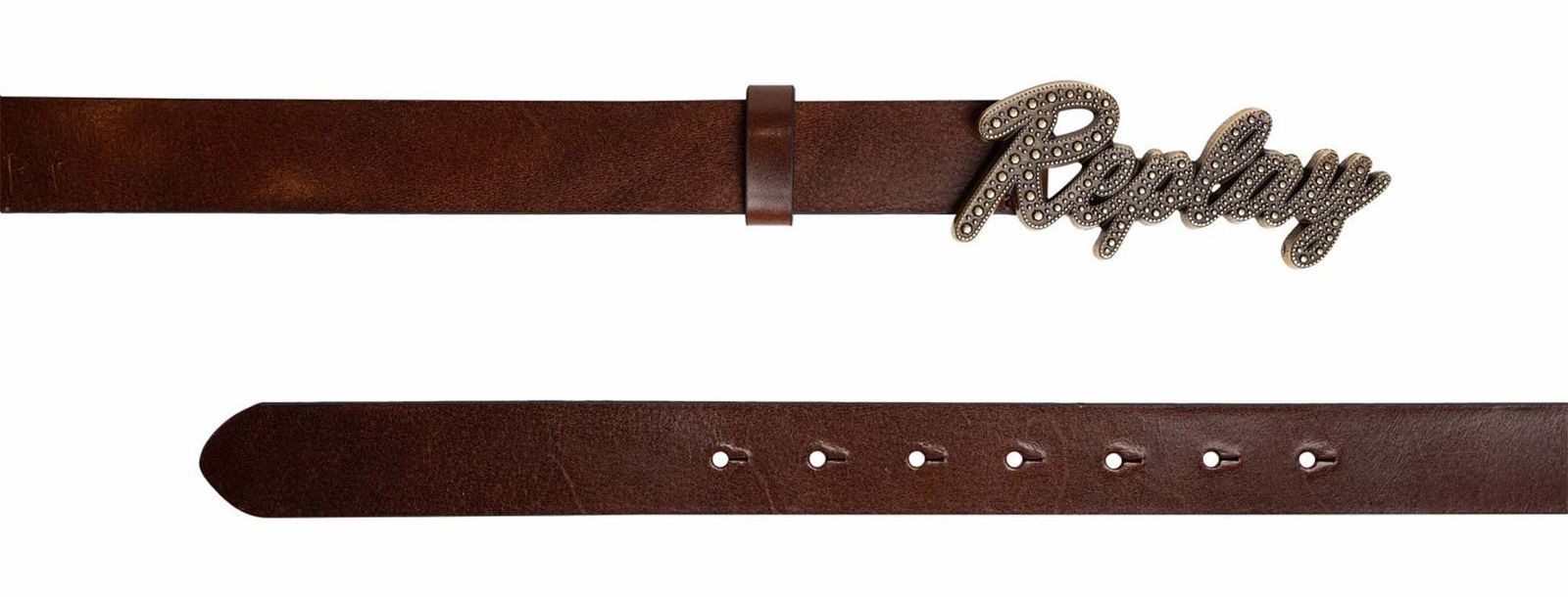 Replay Ledergürtel Belt aus echtem Rindsleder