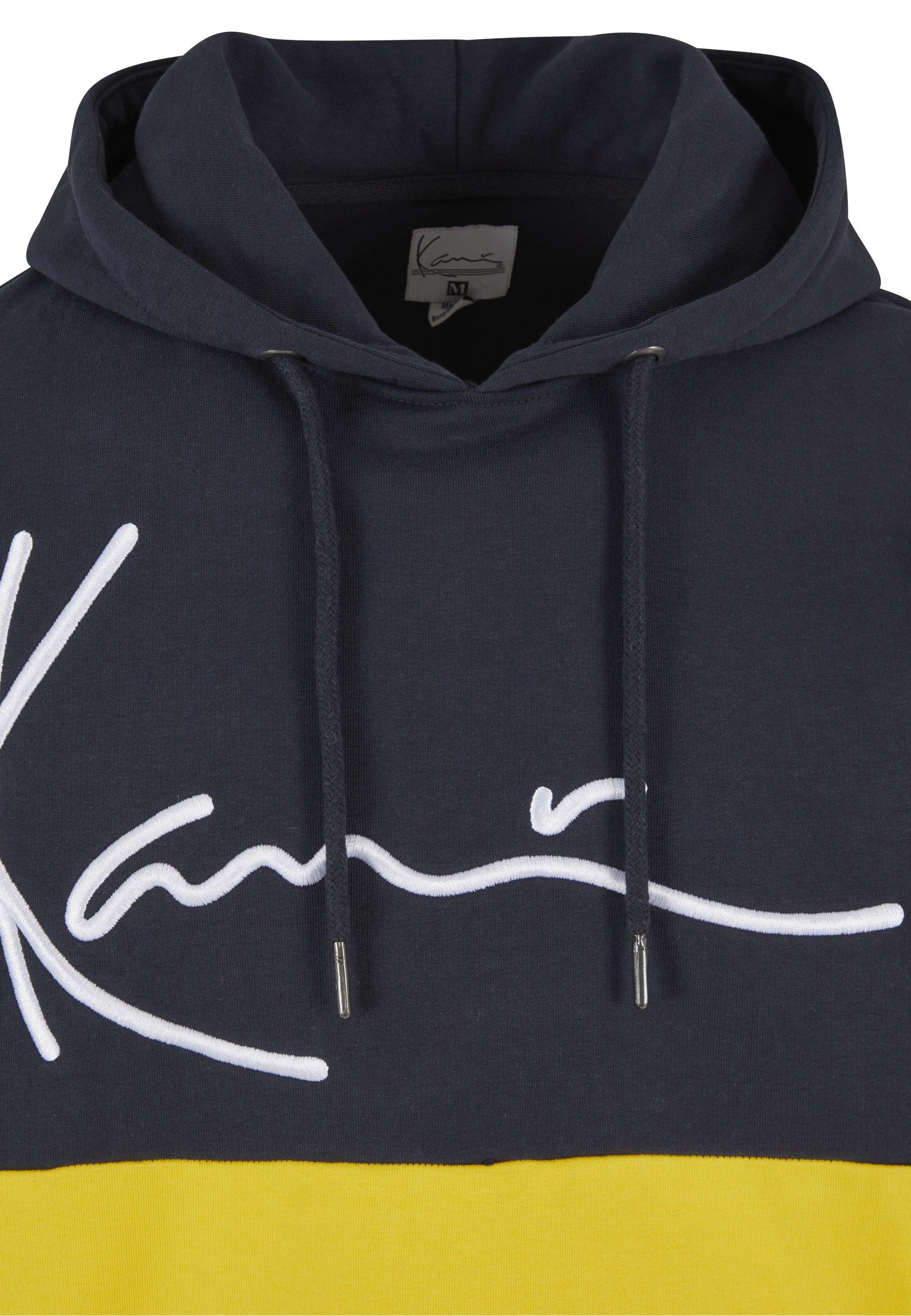 Karl Kani Kapuzensweatshirt Karl Kani Signature Block Teddy Hoodie yellow/navy/red (1-tlg)