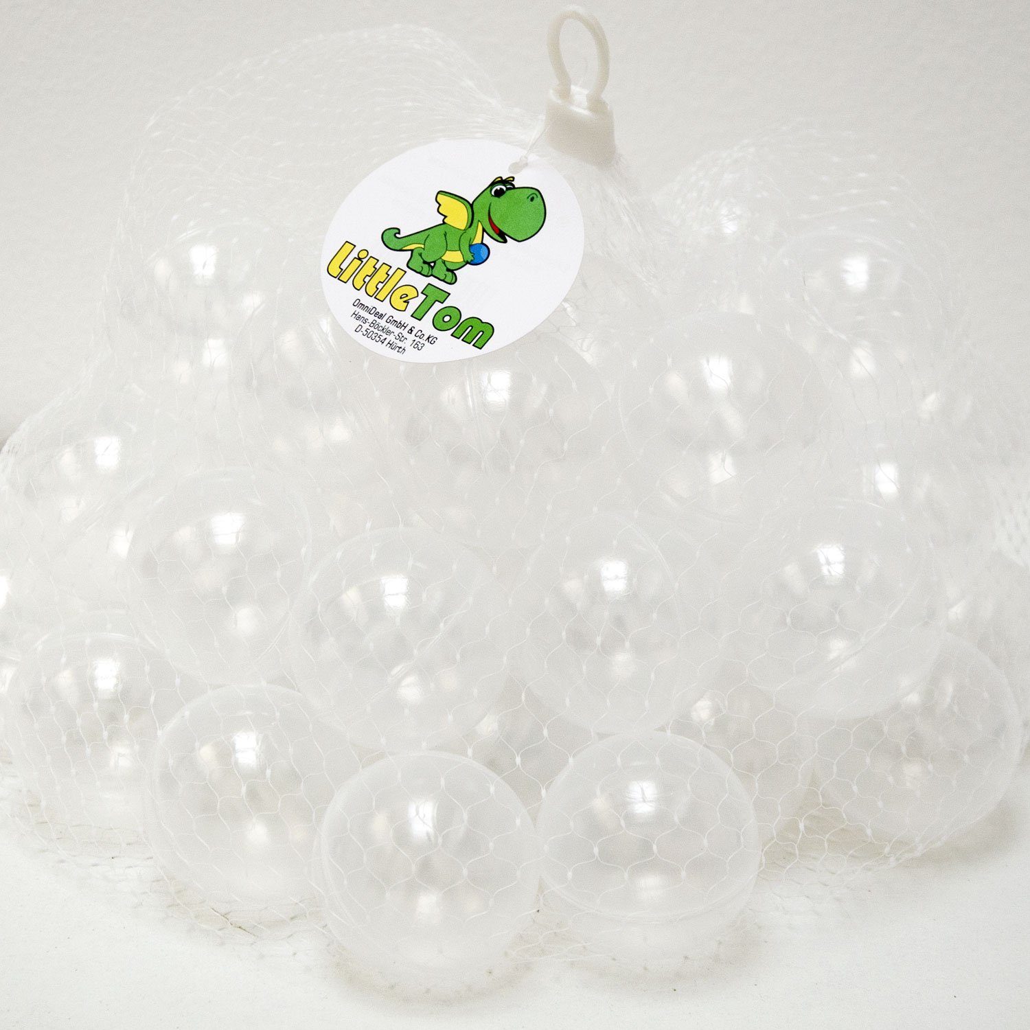 transparent 5,5cm für Bällebad-Bälle Babybälle Bälle Plastikbälle, Bällebad 50 Spielbälle LittleTom