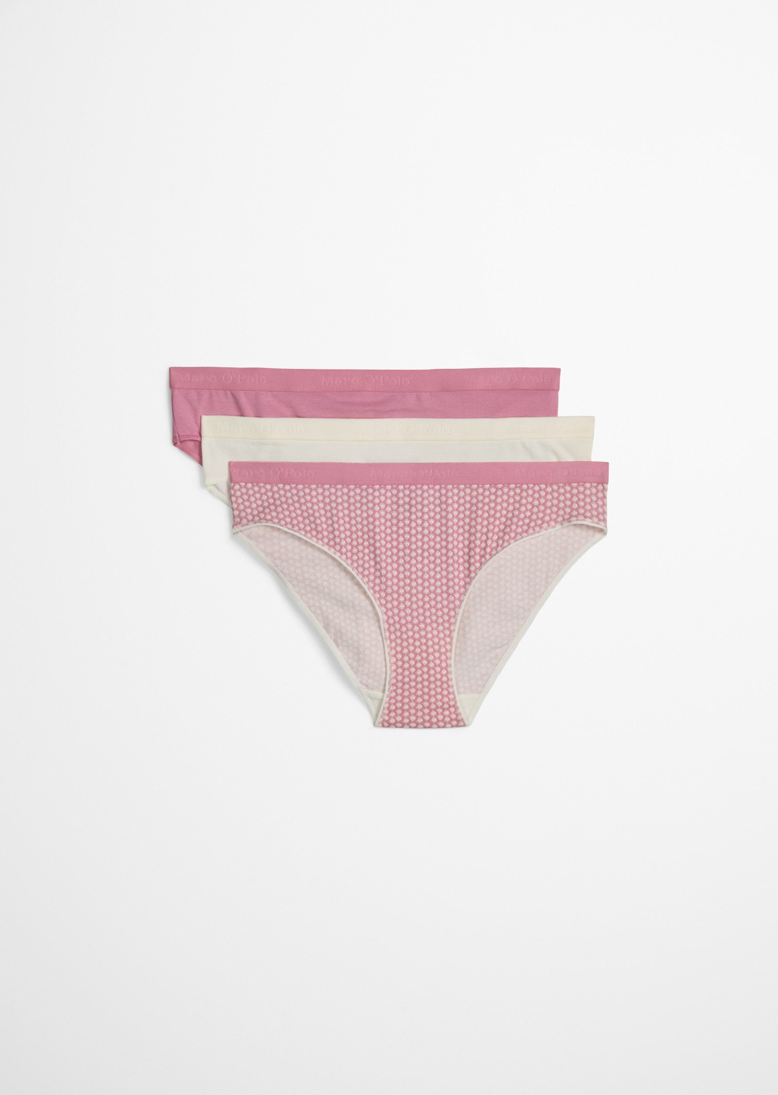 Marc O'Polo Slip Essentials (3er Pack) mit elastischem Logobund, uni und gestreift