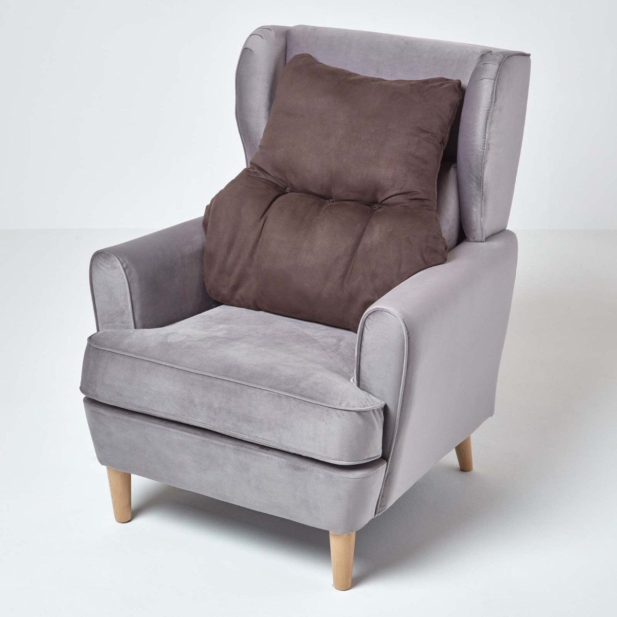 Homescapes Sitzkissen Rückenkissen braun – Rückenstützkissen 68 x 58 cm mit günstig online kaufen