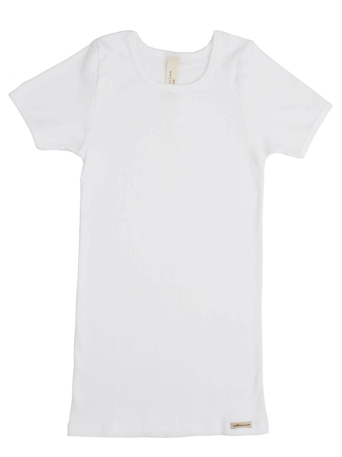 COMAZO Unterhemd Kinder Shirt Kurzarm (Stück, 1-St) Vegan weiss