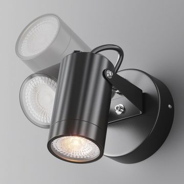 Maytoni Deckenleuchte Wandleuchte Scope in Schwarz GU10 IP65, keine Angabe, Leuchtmittel enthalten: Nein, warmweiss, Aussenlampe, Aussenwandleuchte, Outdoor-Leuchte