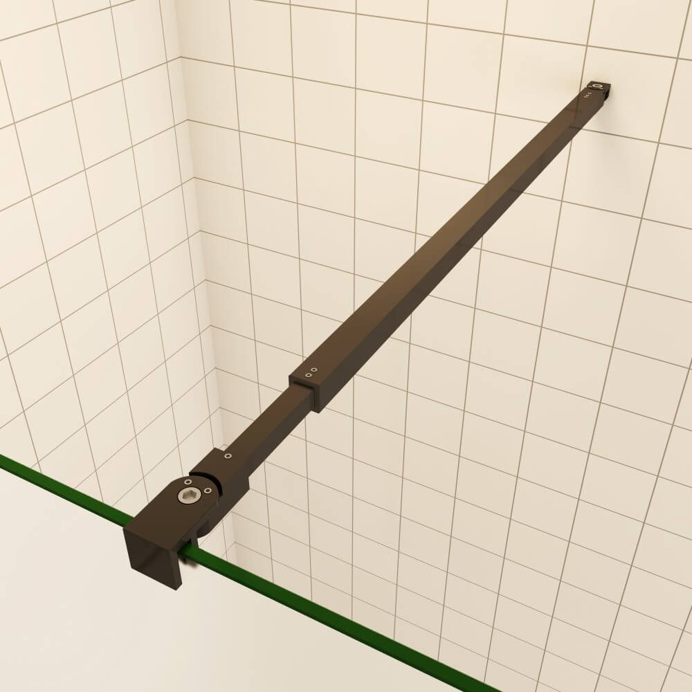 AICA Duschwand H:200cm 10mm ESG Milchglas Sicherheitsglas Walk in Dusche, Einscheibensicherheitsglas,Sicherheitsglas, Milchglas – Bild 4 von 5