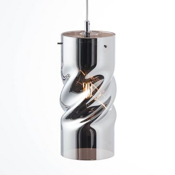 Brilliant Pendelleuchte Curly, Lampe, Curly Pendelleuchte 3flg chrom, Glas/Metall, 3x A60, E27, 40W,N