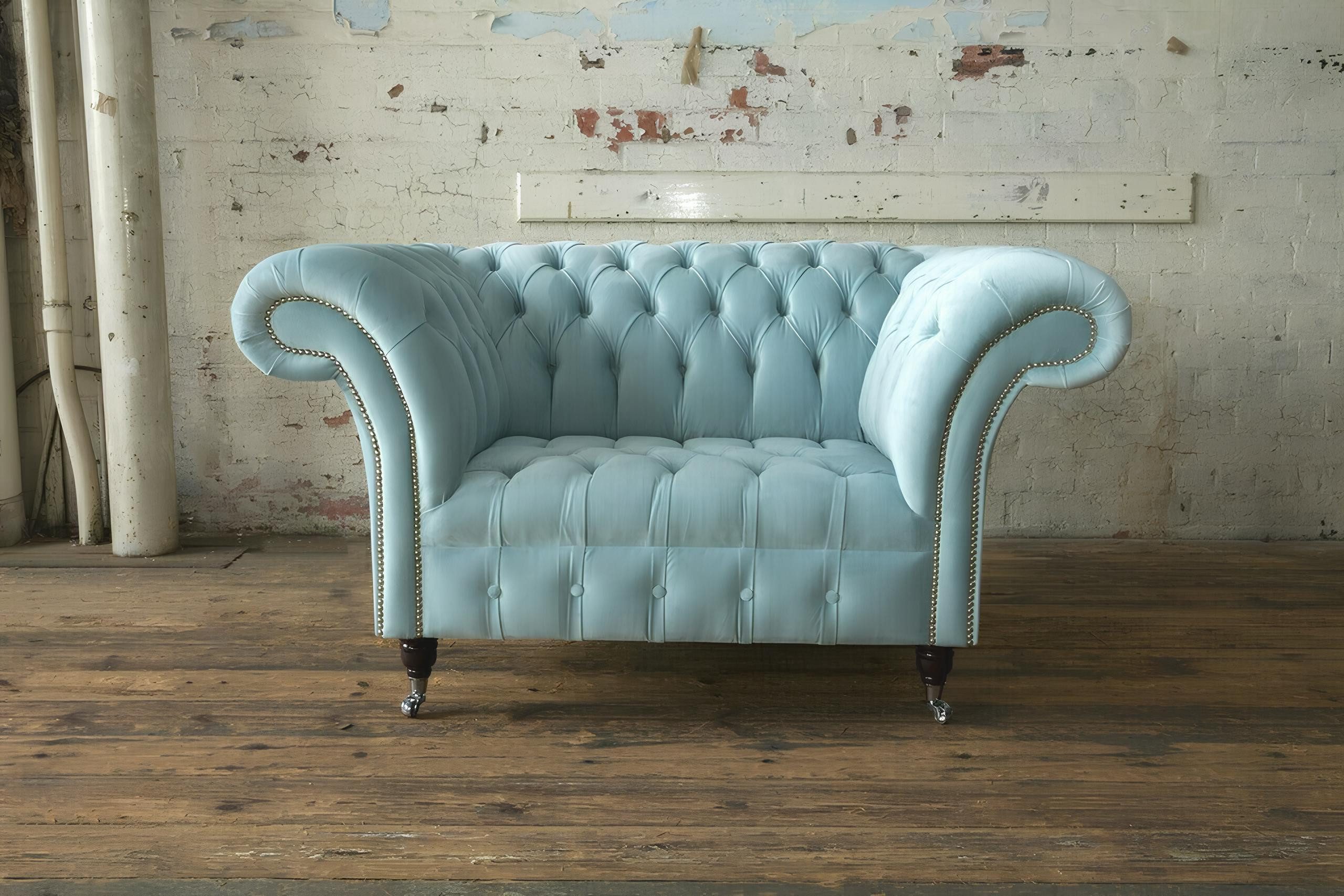 Chesterfield-Sofa Chesterfield-Stil Stoffsofa Sessel für 1 5 Personen gepolsterte
