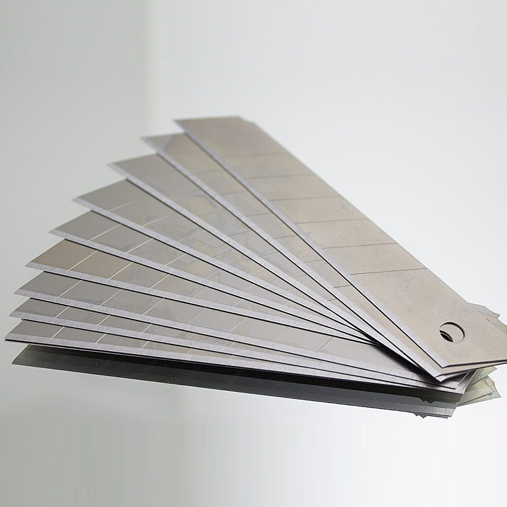 Bituxx Cuttermesser-Klinge 50 Stück Ersatzklingen Stahl für Cuttermesser (Set, 50-St., MS-15426)