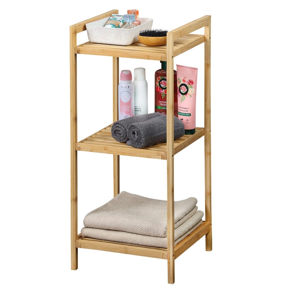 Kesper Badregal Bambusregal mit 3 Ablagen KESPER, 30 x 30 x 70 cm – Bild 2 von 4