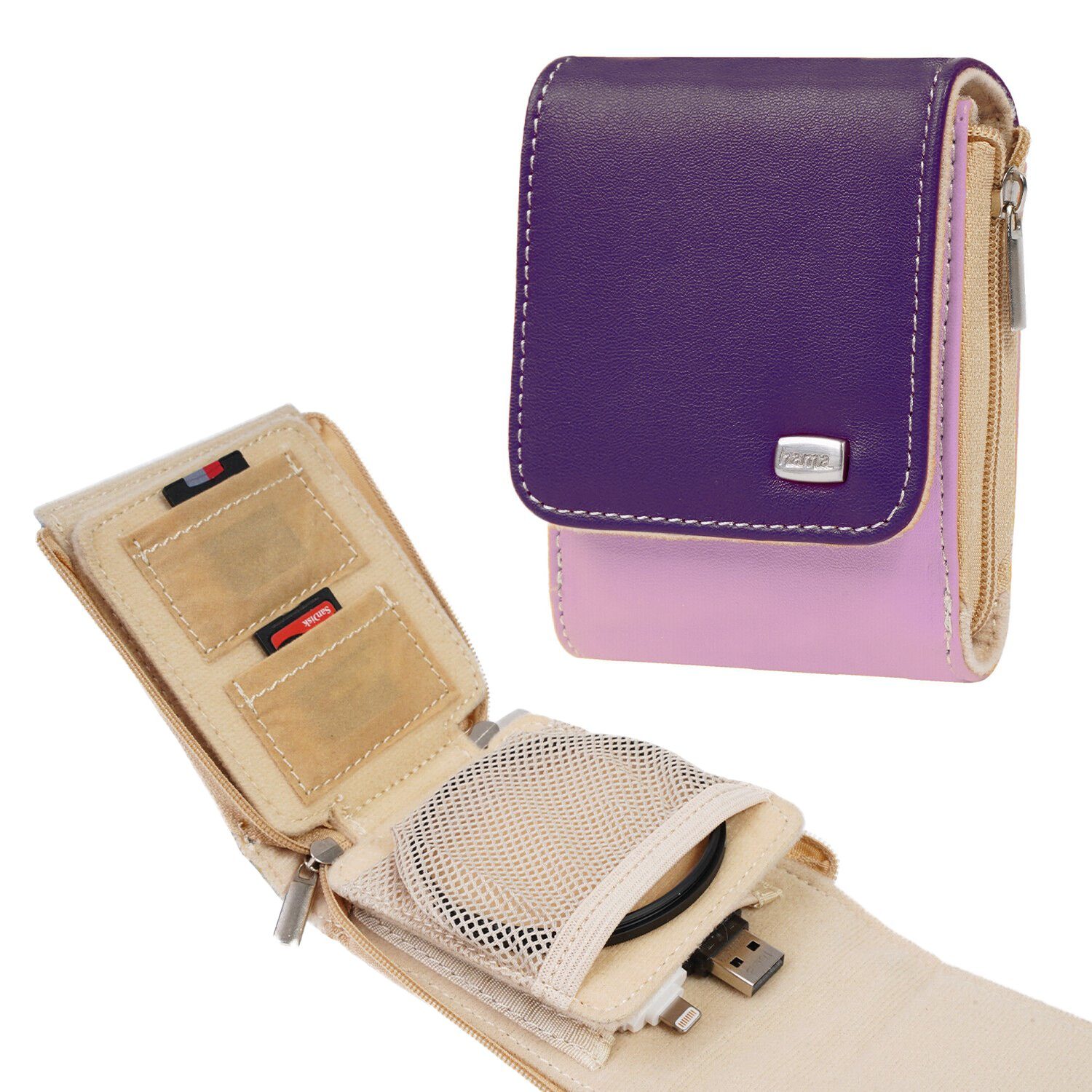 Hama »Memory CardCase SpeicherkartenTasche Lila« Speicherkarte (Etui