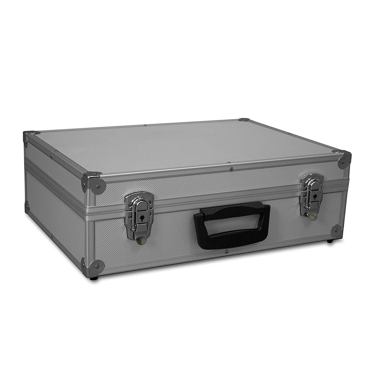 GORANDO Werkzeugkoffer Transportkoffer silber Alurahmen 44x30x13cm Alukoffer Würfelschaum (1 St)