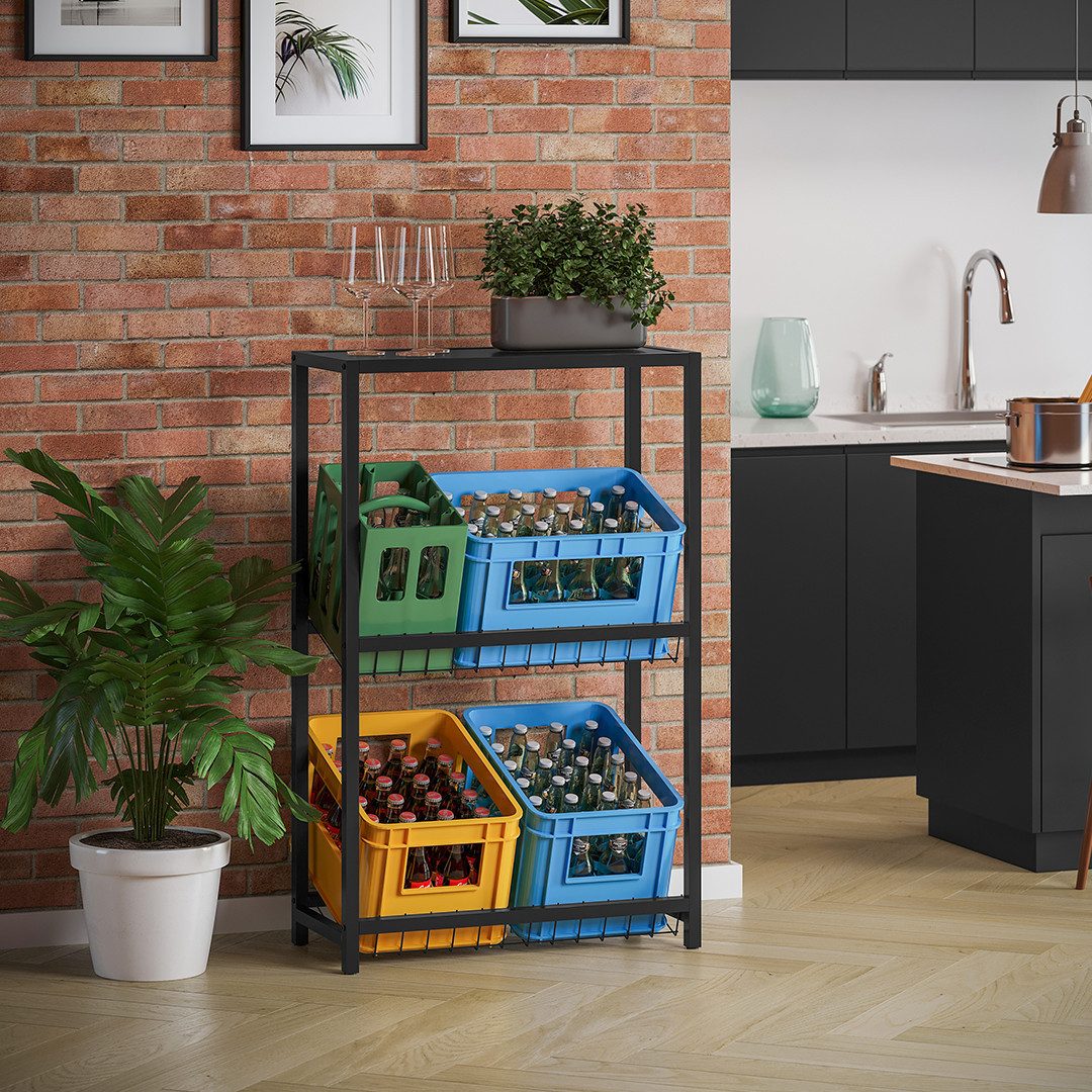 STEELSØN Flaschenregal Montune mit Ablagefläche, Getränkekistenregal in Sch günstig online kaufen