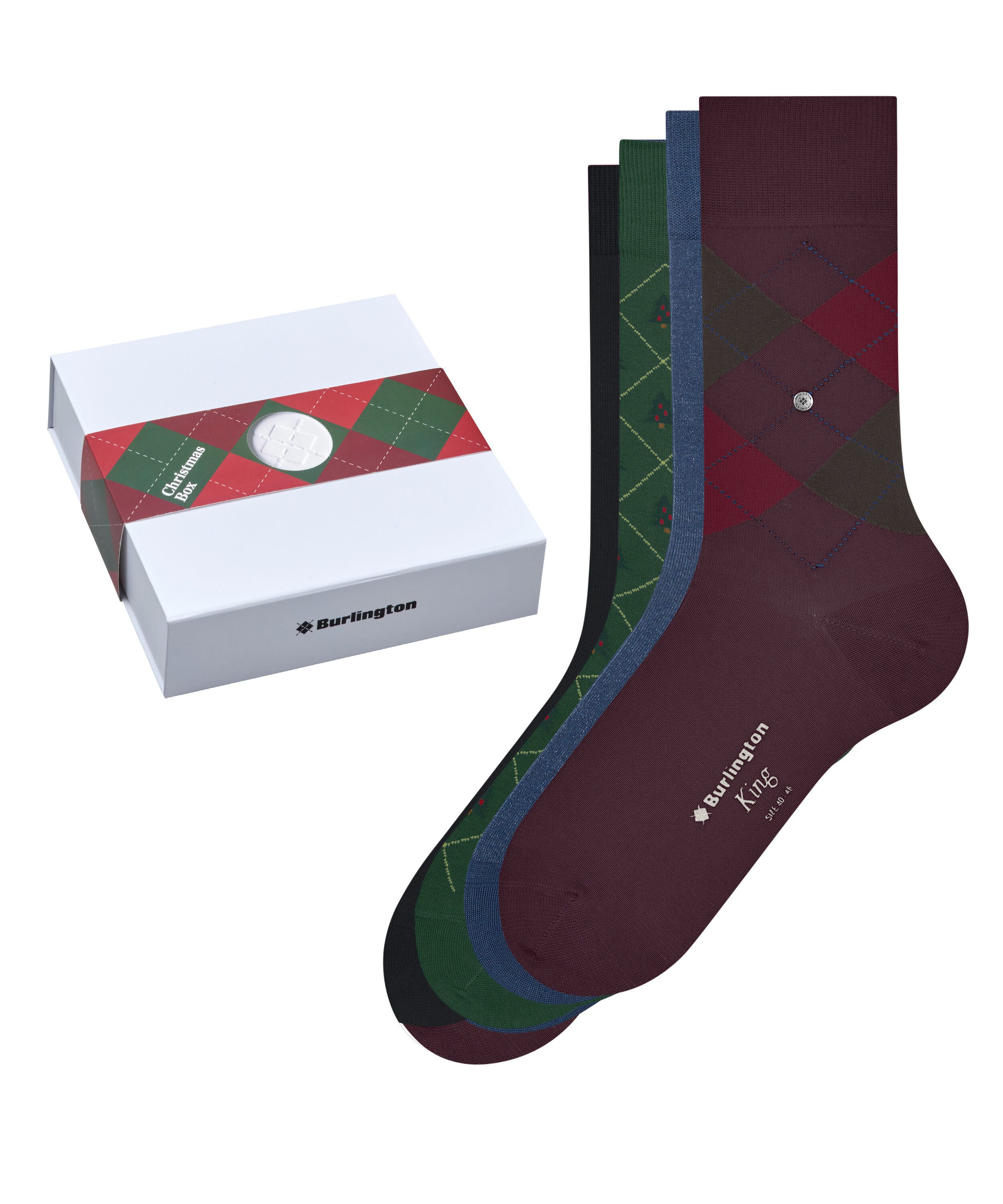 Burlington Socken Burlington Christmas Box Herren (4-Paar)