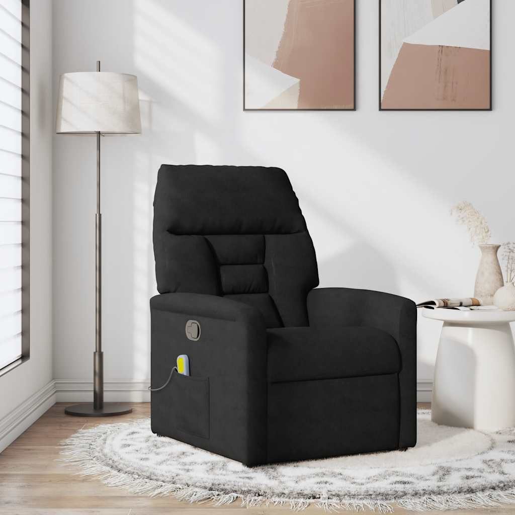 vidaXL Sessel Massagesessel Schwarz Mikrofasergewebe (1-St) günstig online kaufen