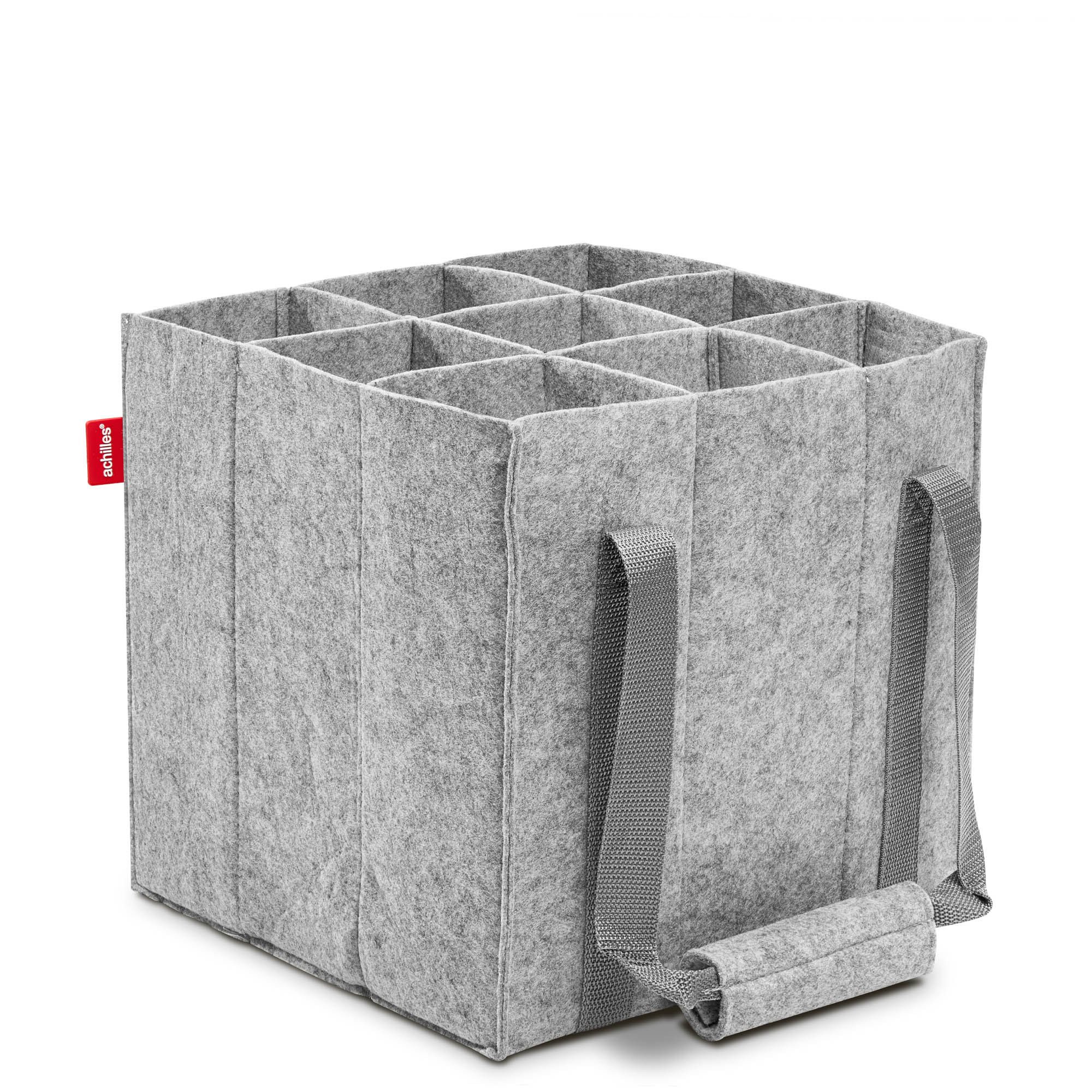 achilles Flaschenkorb Flaschentasche mit 9 Fächer, Auch für 1,5 Liter Flaschen, Flaschen