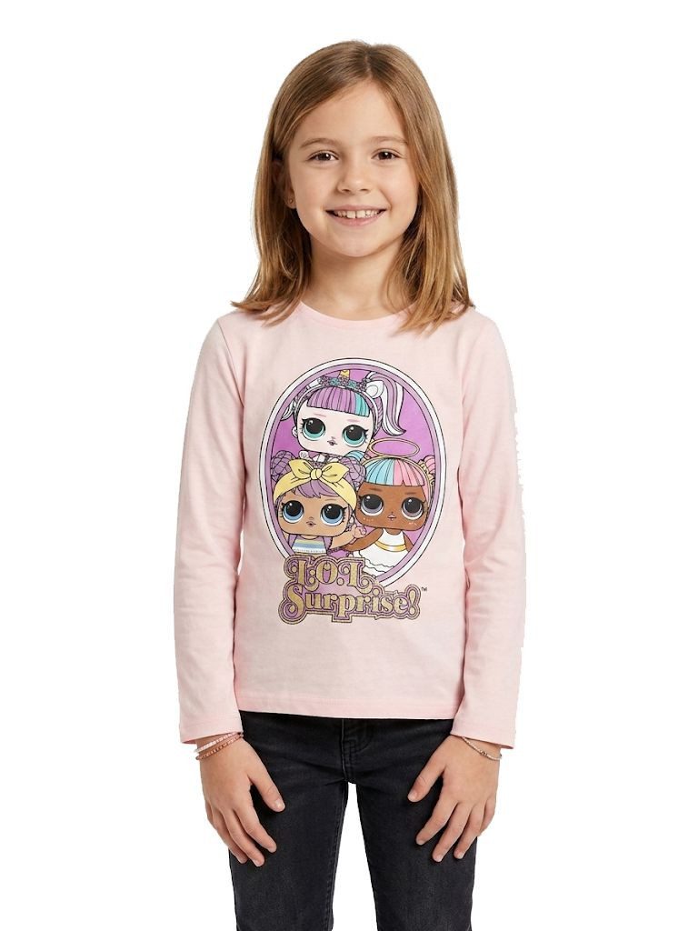 L.O.L. SURPRISE! Langarmshirt L.O.L. Surprise Mädchen Langarmshirt Rosa - Glitzer-Print Kinder Top Mädchen langarm Top T-Shirt Pulli