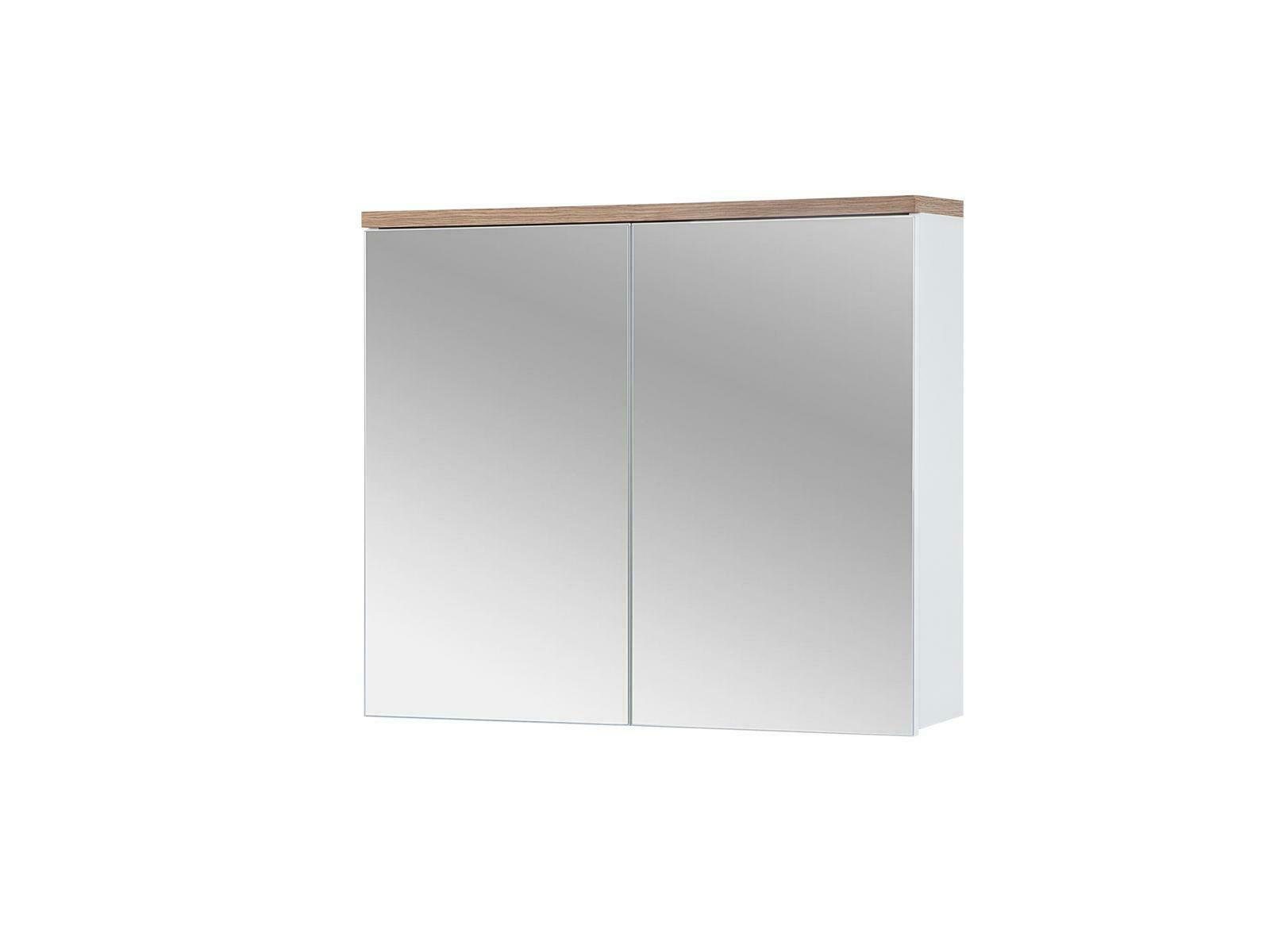 Badezimmerspiegelschrank Spiegel Spiegelschrank JVmoebel Badezimmerschrank Wandschrank Regal 80 Möbel Bad cm mit