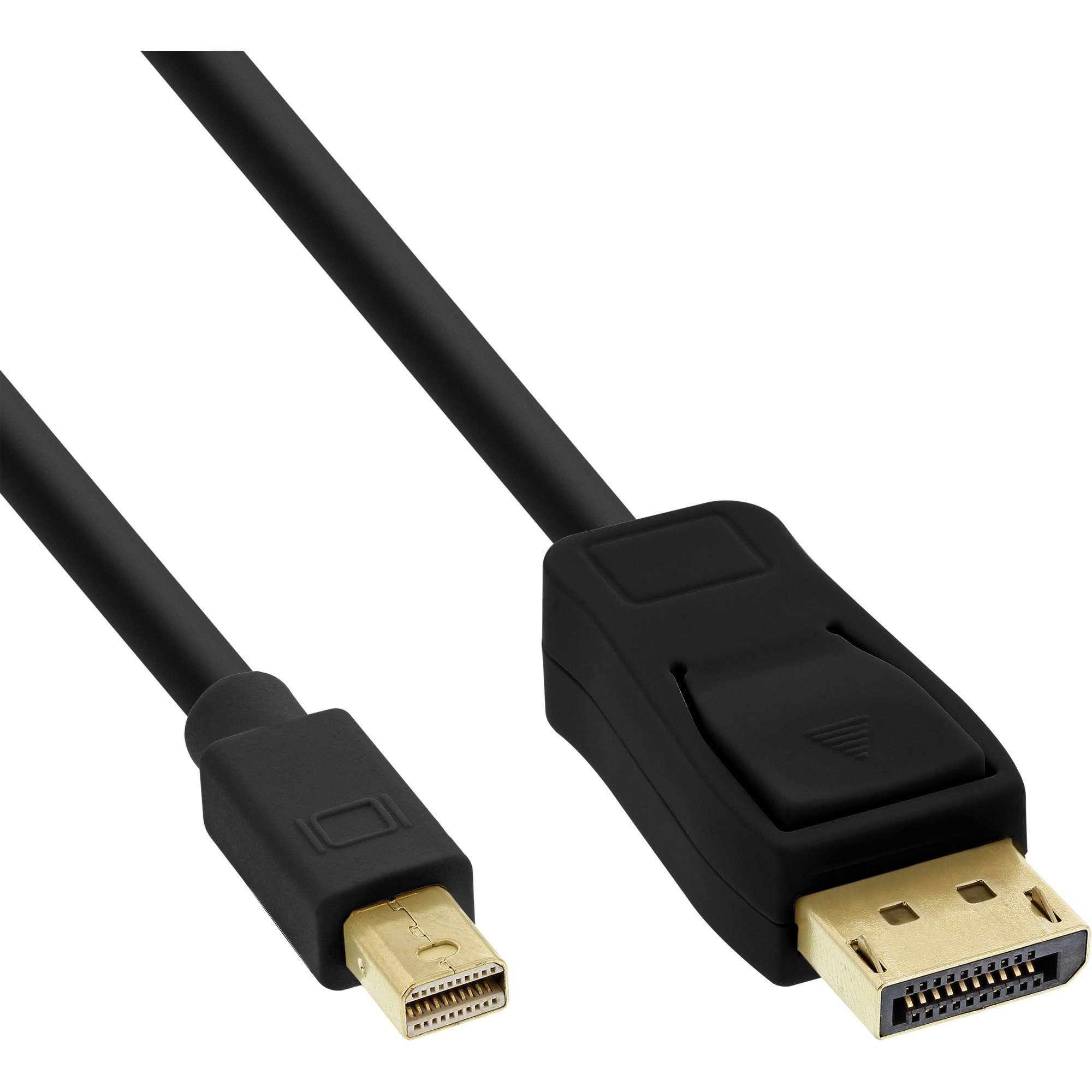 InLine® Mini DisplayPort zu DisplayPort Kabel, schwarz, 0,3m Computer-Kabel