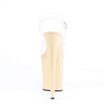 Pleaser Pleaser Sandalette FLAMINGO-808 Transparent Creme EU-42 / US-12 High-Heel-Sandalette (2-tlg)