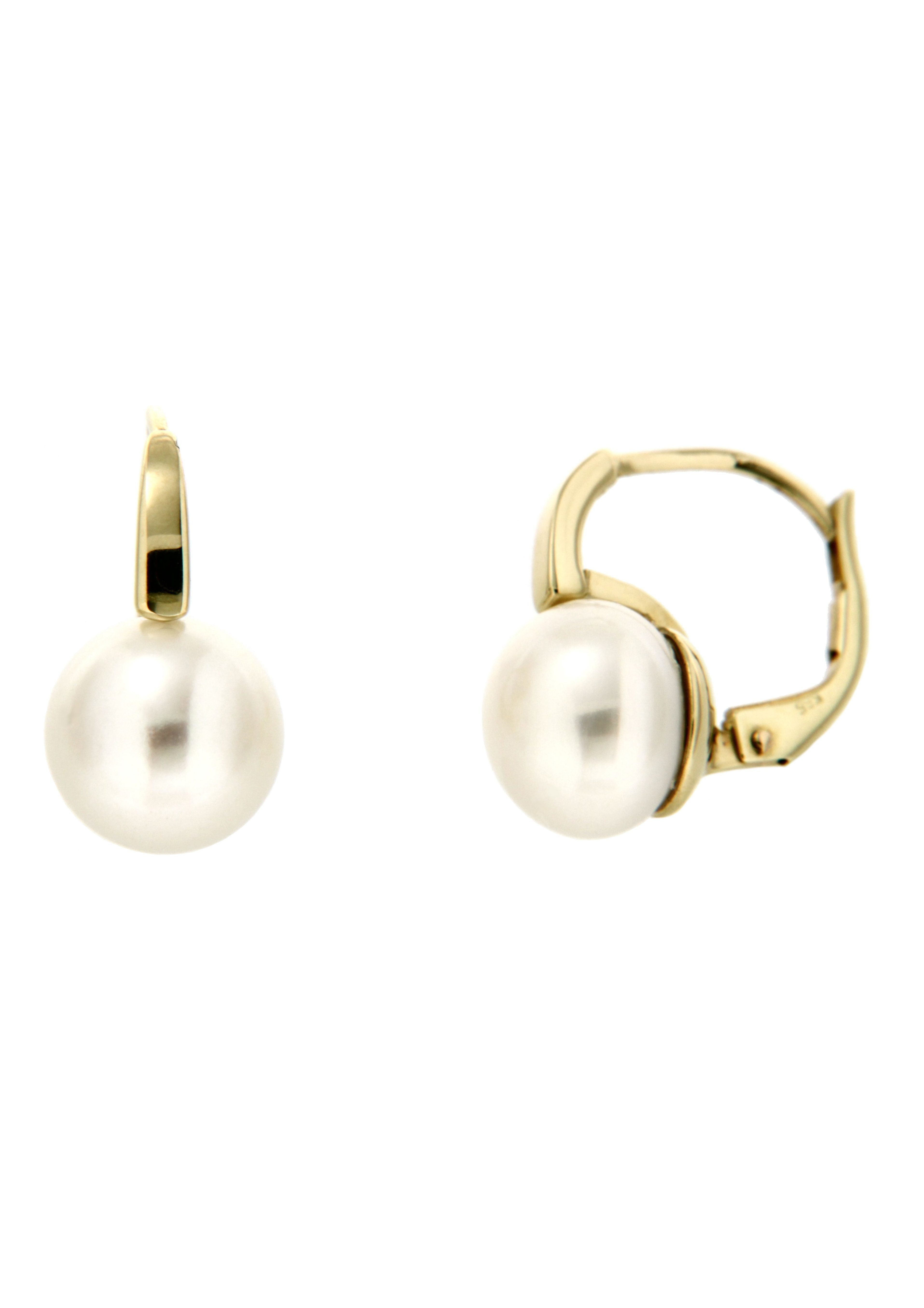 Firetti Paar Ohrhänger Schmuck Geschenk Gold 333 Ohrschmuck Patentbrisur Perle, mit Süßwasserzuchtperle