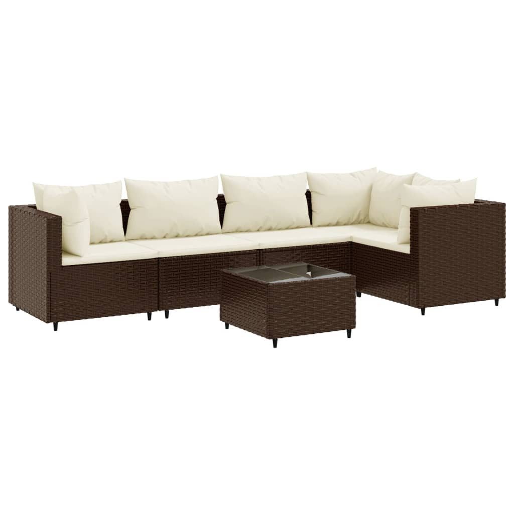 vidaXL Gartenlounge-Set 6-tlg. Garten-Lounge-Set mit Kissen günstig online kaufen