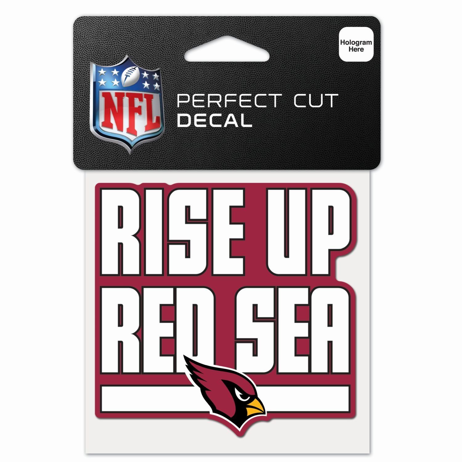 Arizona Teams 10x10cm WinCraft Cut NFL Wanddekoobjekt Perfect Cardinals Slogan Aufkleber