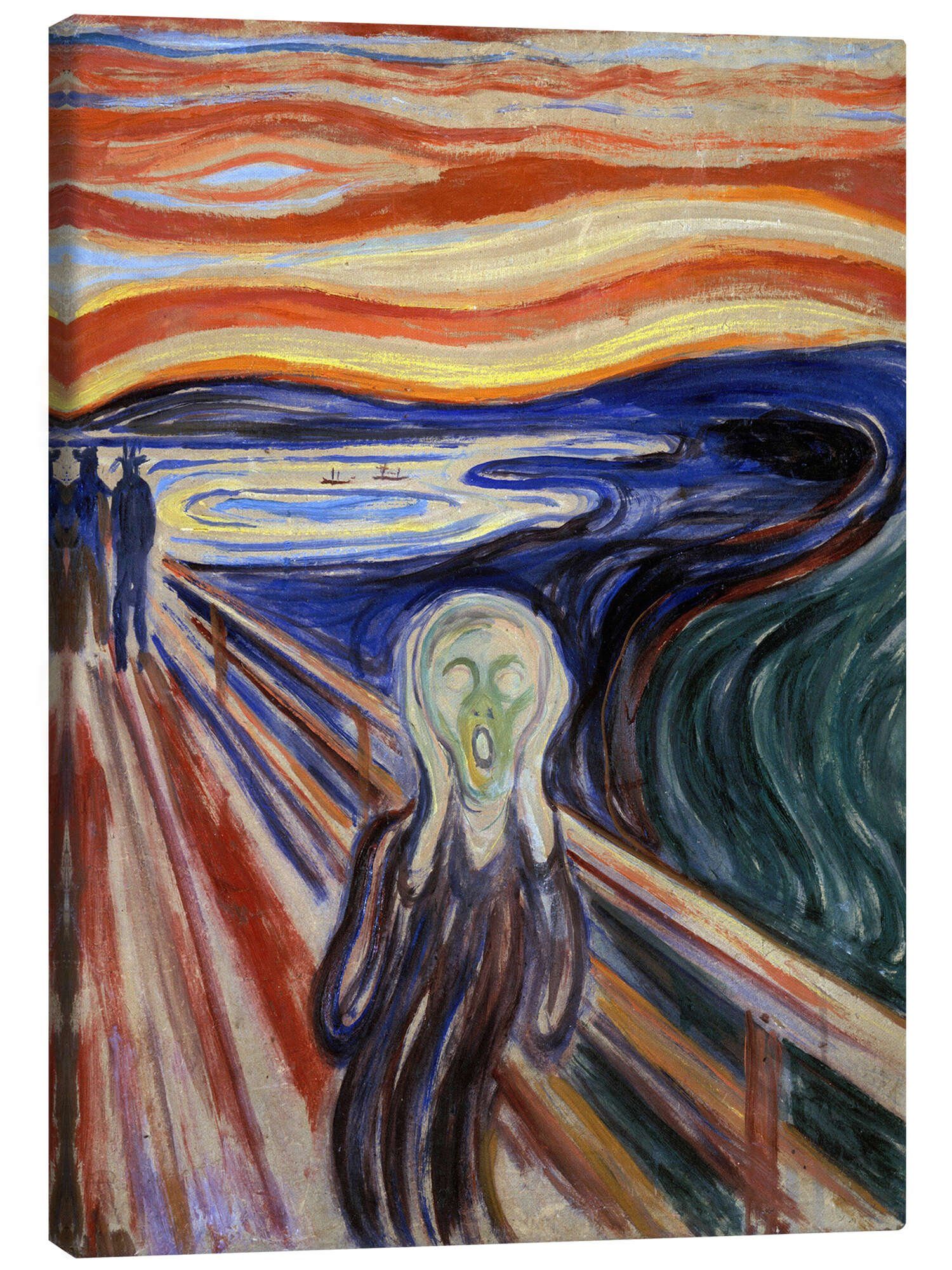 Posterlounge Leinwandbild Edvard Munch, Der Schrei, Wohnzimmer Malerei